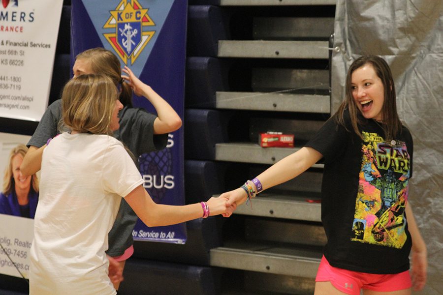 Sophomore Abbie White shows off her moves during the dance party.