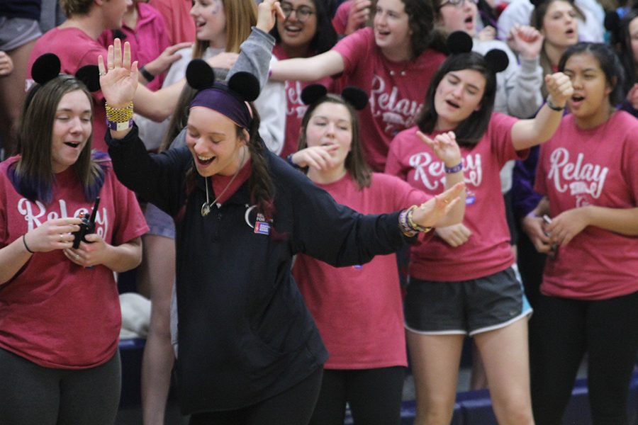 Senior Alison Boot shows off her moves at open mic.