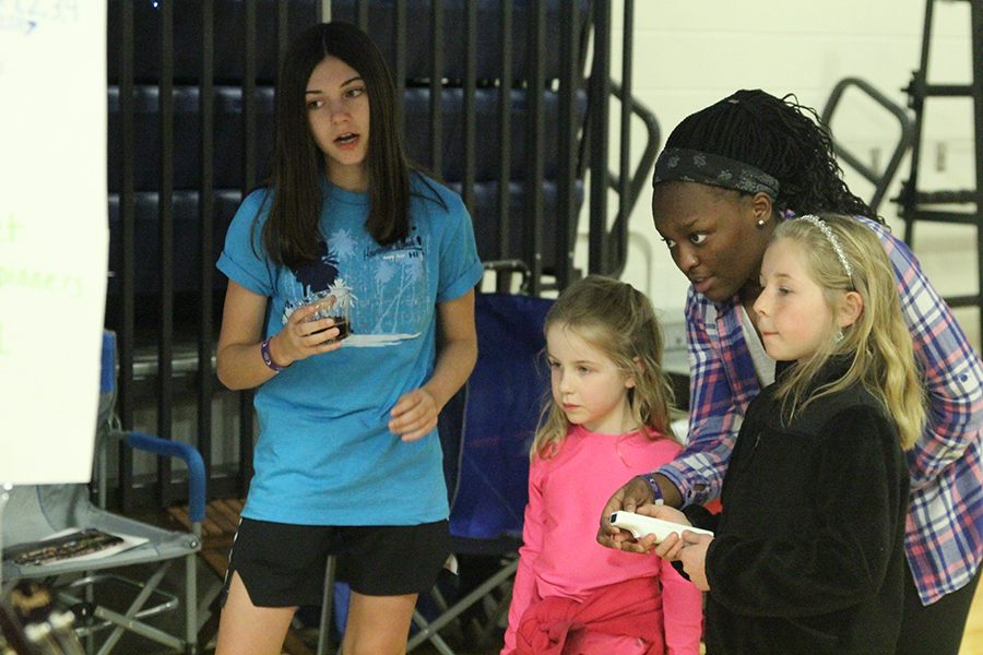 Members of the community participate in an on-site fundraiser.