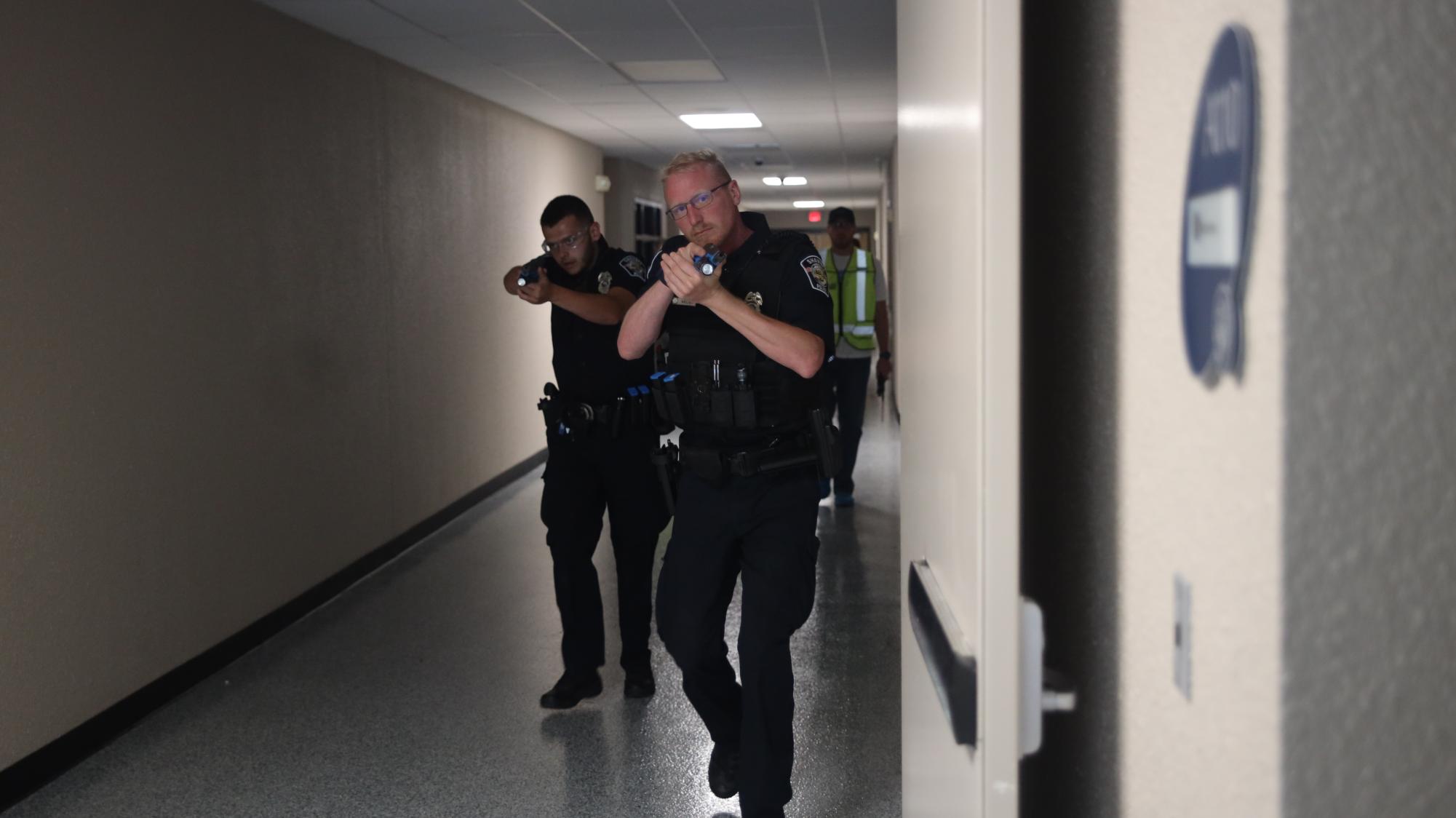 Police Departments Utilize School Building For Active Shooter Training 