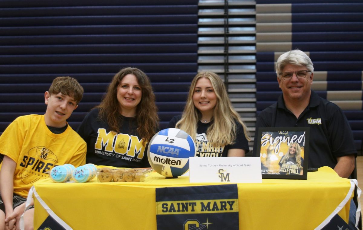 Continuing her volleyball career, signee senior Jenna Tuttle commits to University of Saint Mary.