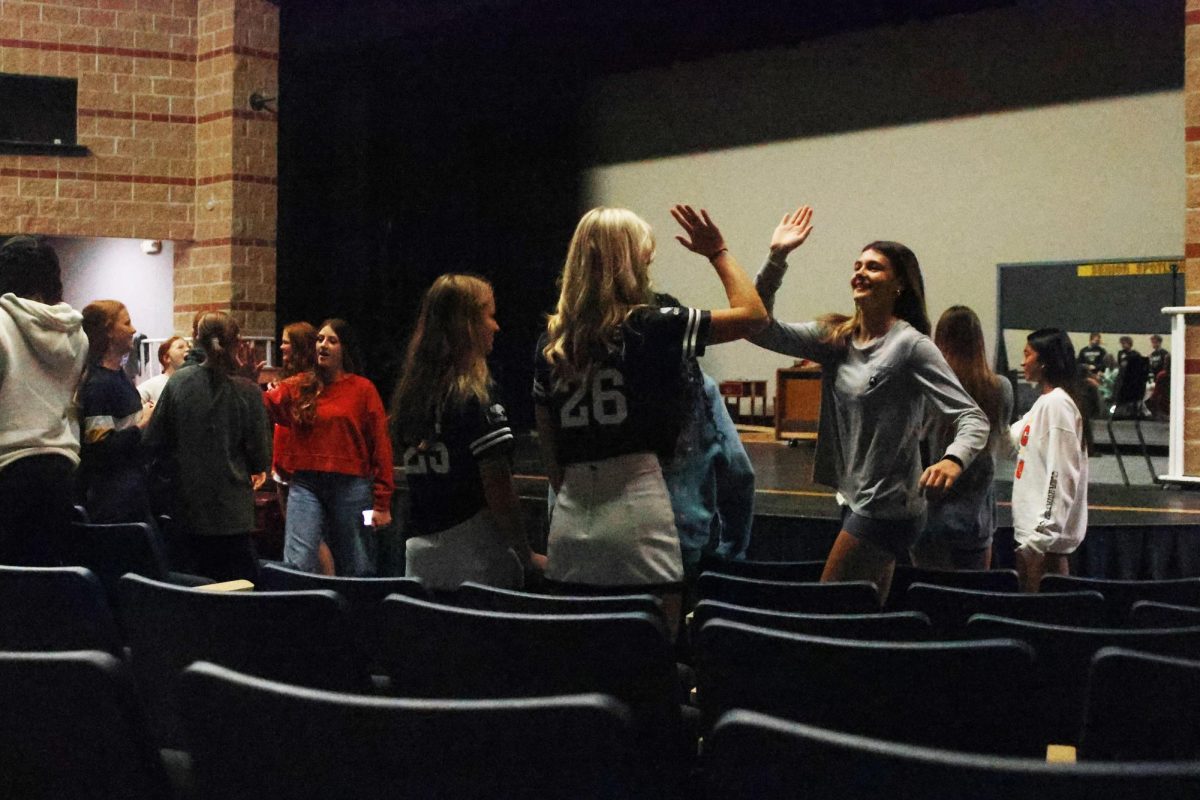 Members of FCA were tasked to high-five's to people they didn't know yet. 