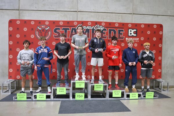 Senior Colton Bendure takes sixth place in the Stampede tournament.