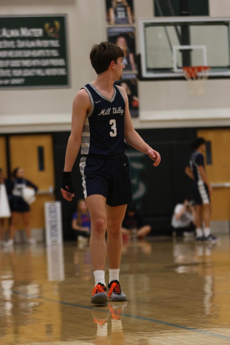 Senior Thatcher Ivey looks to the bench to see what play the Jags will run